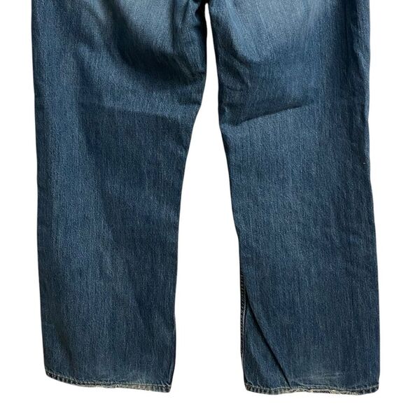 Banana Republic Men's Relaxed Fit Jeans Size 36x30 Blue Faded Light Distress - Picture 11 of 16